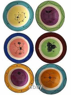 KRI KRI Vintage 24 pc Dinnerware Set Dinner and Salad Plates Bowls Mugs SIGNED