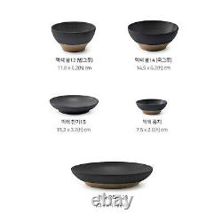 KWANGJUYO Danji Series Black Set For 2people 9P Ceramic Korea