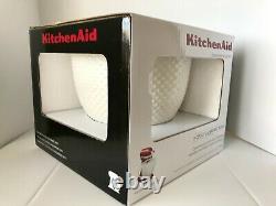 KitchenAid 5 Quart White Hobnail Ceramic Bowl (KSM2CB5THB) for Stand Mixer NEW
