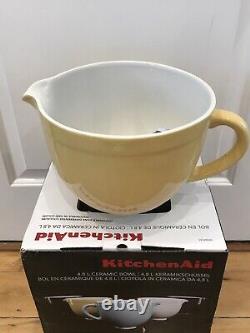 Kitchen Aid Mixer Ceramic Batter Bowl, Majestic Yellow, Attachment Accessory BNIB