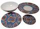 LES OTTOMANS Ceramic Bowl Plates Set Multicoloured 12/19/20/25cm NEW RRP185