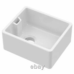 LSC Belfast 445 Compact 1.0 Bowl Fireclay Ceramic Kitchen Sink & Bronze Waste