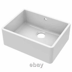 LSC Butler 595 1.0 Bowl Fireclay Ceramic Kitchen Sink & Gold Waste