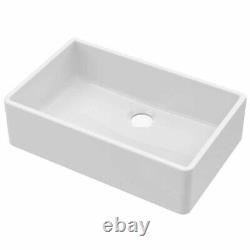 LSC Butler 795 1.0 Bowl Fireclay Ceramic Kitchen Sink & Bronze Waste
