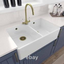 LSC Butler 795 2.0 Bowl Fireclay Ceramic Kitchen Sink & Bronze Waste