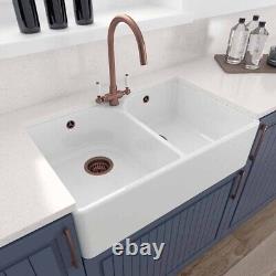 LSC Butler 795 2.0 Bowl Fireclay Ceramic Kitchen Sink & Copper Waste