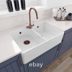 LSC Butler 795 2.0 Bowl Fireclay Ceramic Kitchen Sink & Copper Waste
