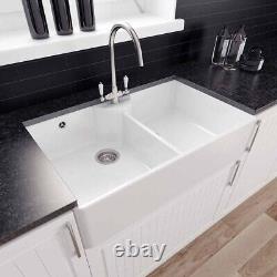 LSC Butler 895 2.0 Bowl Fireclay Ceramic Kitchen Sink & Chrome Waste