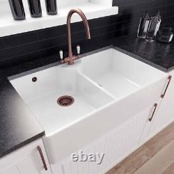 LSC Butler 895 2.0 Bowl Fireclay Ceramic Kitchen Sink & Copper Waste