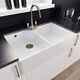 LSC Butler 895 2.0 Bowl Fireclay Ceramic Kitchen Sink & Gold Waste