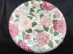 La Bottega Veneta Ceramic Pink Floral Oversized Italian Salad Pasta Serving Bowl