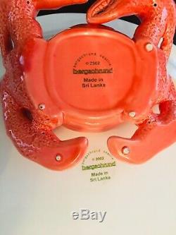 Large Bergschrund SEATTLE Crab Shell Lobster Serving Dish Platter Plate + Bowl