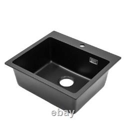 Large Ceramic 1.0 Bowl Kitchen Sink Inset/Undermount Stainless Steel Waste Sinks
