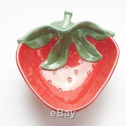 Large Ceramic Red Strawberry Serving Bowl Tender Heart Treasures