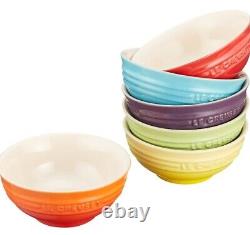 Le Creuset Bowl set of 6 Cereal Ball Rainbow Stoneware tableware