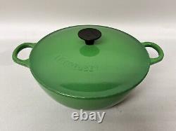 Le Creuset Casserole Soup Bowl Dish Cast Iron Green 22