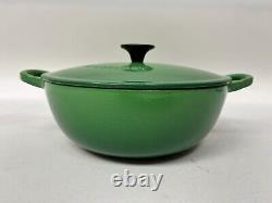 Le Creuset Casserole Soup Bowl Dish Cast Iron Green 22