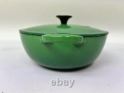 Le Creuset Casserole Soup Bowl Dish Cast Iron Green 22