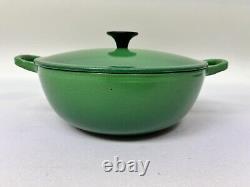 Le Creuset Casserole Soup Bowl Dish Cast Iron Green 22