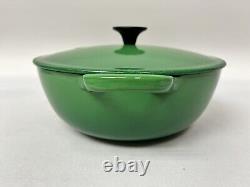 Le Creuset Casserole Soup Bowl Dish Cast Iron Green 22