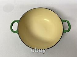 Le Creuset Casserole Soup Bowl Dish Cast Iron Green 22