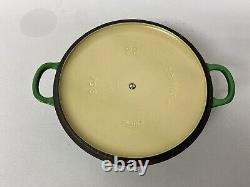 Le Creuset Casserole Soup Bowl Dish Cast Iron Green 22