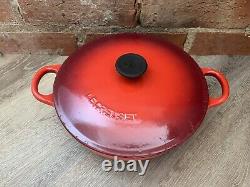 Le Creuset Casserole Soup Bowl Dish Cast Iron Red 22