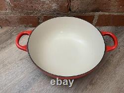 Le Creuset Casserole Soup Bowl Dish Cast Iron Red 22