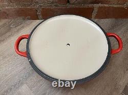 Le Creuset Casserole Soup Bowl Dish Cast Iron Red 22