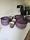 Le Creuset Ceramic Ultra Violet Plates, Bowls and mugs Dinner Set RRP £400