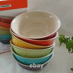 Le Creuset Bowl 460ml Rainbow Collection Stoneware 6 Set Unused Japan KSRU 