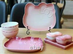 Le Creuset Hello Kitty Collaboration Plate 7-piece Set Pink Sanrio New