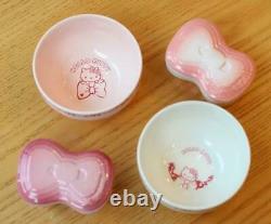 Le Creuset Hello Kitty Collaboration Plate 7 piece Set Pink Sanrio New Japan
