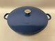 Le Creuset Large Casserole Soup Bowl Dish Cast Iron Blue 32