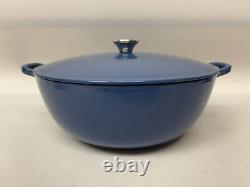 Le Creuset Large Casserole Soup Bowl Dish Cast Iron Blue 32