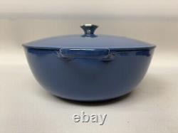 Le Creuset Large Casserole Soup Bowl Dish Cast Iron Blue 32