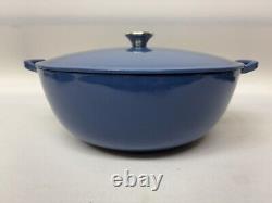 Le Creuset Large Casserole Soup Bowl Dish Cast Iron Blue 32