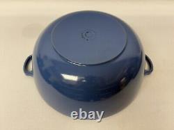 Le Creuset Large Casserole Soup Bowl Dish Cast Iron Blue 32