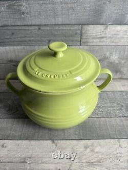 Le Creuset Large Soup / Bean Pot with Lid Green Stoneware