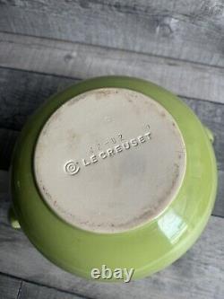 Le Creuset Large Soup / Bean Pot with Lid Green Stoneware