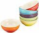 Le Creuset Mini Bowl Heat-Resistant Ceramic 6 Pieces Rainbow Collection withtrack