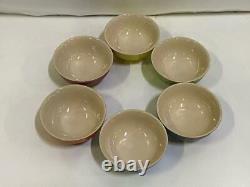 Le Creuset Rainbow 6 Colorful Mini Bowl Set Stoneware Pottery Ceramic Tableware