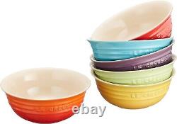 Le Creuset Rainbow Ceramic Cereal Bowl Set 460ml Pack of 6