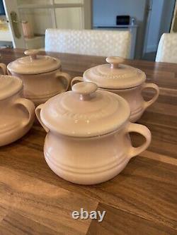 Le Crueset Bundle Pink Soup Bowls With Lids x6