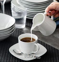 MALACASA ELISA 50PCS Ceramic Porcelain Dinner Kitchen Dinnerware Set Plate Bowls