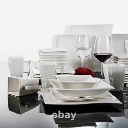 MALACASA FLORA 32PCS Ceramic Dinner Set Porcelain Home Kitchen Dinnerware Plates