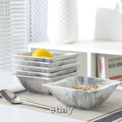 MALACASA Flora 36x Grey Dinner Set Kitchen Porcelain Plates Cups Saucers Bowls