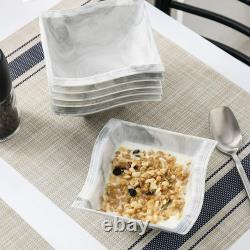 MALACASA Flora 36x Grey Dinner Set Kitchen Porcelain Plates Cups Saucers Bowls