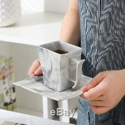 MALACASA Flora 42x Grey Dinner Set Porcelain Mugs/Saucers Plates Bowls Egg Cups