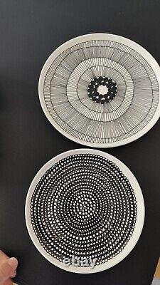 Marimekko Set, 2 Plates, 3 Bowls, 1 Cup. Series Oiva Siirtolapuutarha